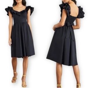 Hill House Home Ava Dress, Black Poplin, size S NWT